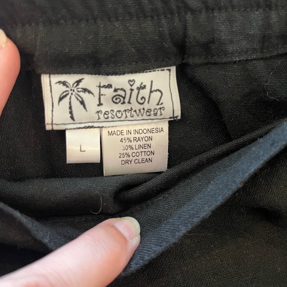 Faith Resortwear cotton/linen blend floral embroidered whimsy beachy midi skirt - Picture 7 of 7